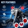BOSYCY Motorcycle 2" Turn Signals' Lens Caps 2 Pack Turbo