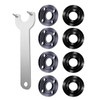 （9pcs) Angle Grinder Nut ＆ Angle Grinder Wrench Set，Premium Flange