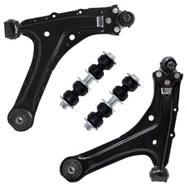 Detroit Axle - 4pc Front End Control Arms Kit for 1995-2005 Chevy Cavalier Pontiac Sunfire, 2 Lower Control Arms with Ball Joint 2 Sway Bars 1996 1997 1998 1999 2000 2001 2002 2003 2004 Replacement