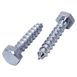 (Pack of 20) DIN 571 Galvanised Steel Hexagon Wood Screws M8 x 40 mm Hex Bolt Key Screws Hex Bolts Carriage Bolts (20, M8 x 40 mm)