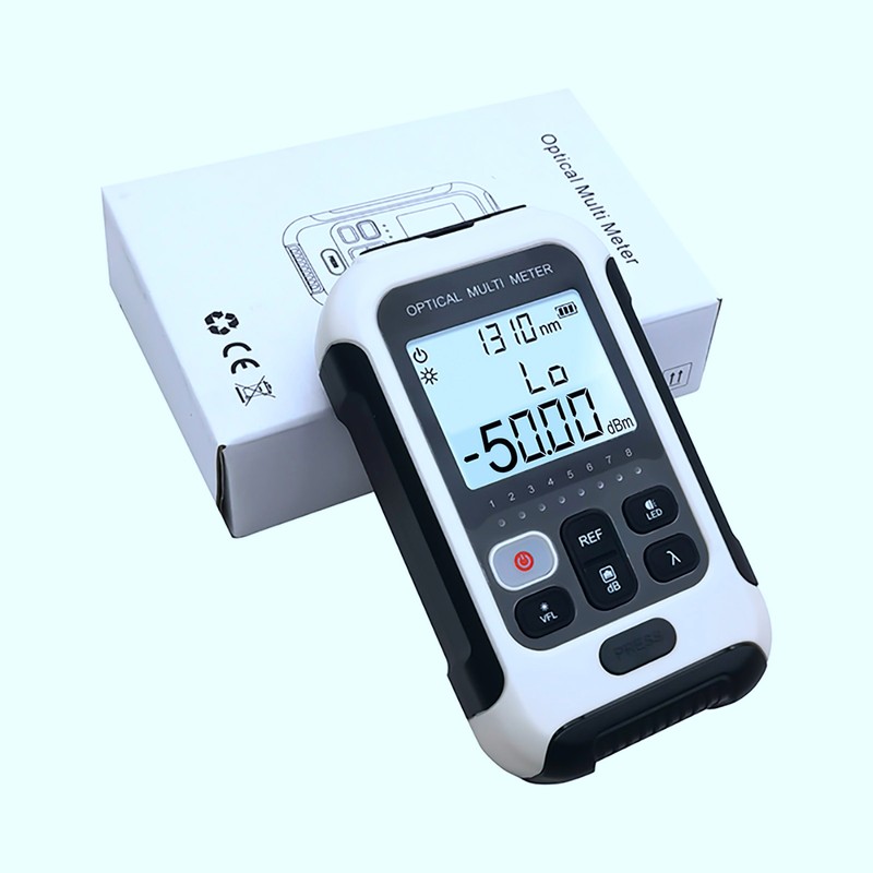 Multifunctional Optical Power Meter White High Accuracy Sensitive Fiber Tester