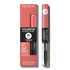 Liquid Lipstick with Clear Lip Gloss by Revlon, ColorStay Face Makeup, Overtime Lipcolor, Dual Ended with Vitamin E in Nude, Boundless Nude (510), 0.07 Oz