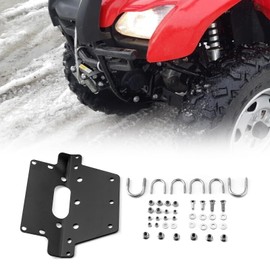 WeiSen Winch Mounting Bracket Plate Heavy-Duty Steel Compatible with Honda TRX420 Rancher 4x4 2x4 2007-2014
