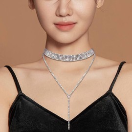 Aroncent Women's Choker Collar, Sparkle, Simple, Sexy, Cute, Necktie-style, Necklace, Punk, Rock, Harajuku, Fashion Accessory, Party, Event, Girlfriend, Gift