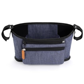 Accmor Universal Stroller Organizer with Detachable Phone Bag, Stroller Bag Caddy Organizer Stroller Accessories for Uppababy, Baby Jogger, Nuna, Doona, Britax Strollers