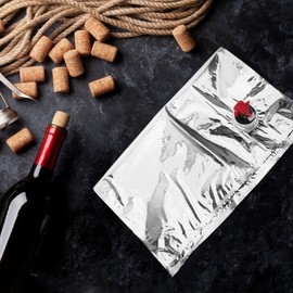 COLLBATH 3pcs Refillable Wine Pouch with Spout Reusable Storage Bag for Wine and Beverages Home and Parties