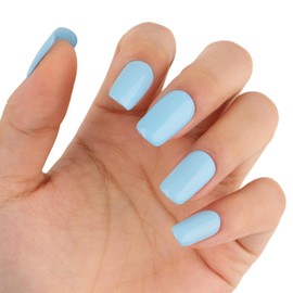 TUTUYU Pastel Blue Gel Nail Polish,Macaron Blue Gel Polish for DIY Nail Art and Manicure Salon, 0.51 Fl Oz Light Blue UV/LED Soak off Gel Polish - GP0020