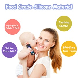 ROBBEAR Baby Teething Toys, Food Grade Silicone Remote Control Teether for Babies 3 6 12 18 Months, TV Remote Shaped Chewing Toys for Boys and Girls, Freezer BPA Free