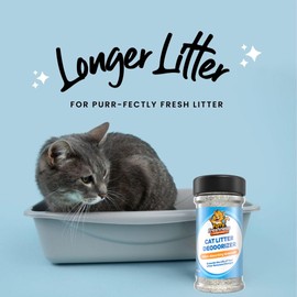 FurryFreshness Cat Litter Deodorizer & Litter Box Odor Eliminator - Works With All Litters To Increase The Life Of Your Litter -Made In USA -Nontoxic, Fragrance Free Odor Control (1 Pack)