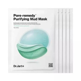 Dr. Jart 닥터자르트 더마스크 포어레미디 퓨리파잉 머드 마스크 5매 Dr. Jart+ Dermaclar Clearing Solution Purifying Mud Mask 5 Sheets