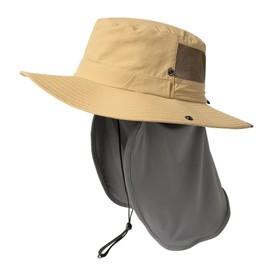 TOP-EX Safari Hat, Adventure Hat, Foldable, Boonie Hat, Stylish, Fishing Hat, Military Hat, Sun Hat, Hat, 94603_Khaki
