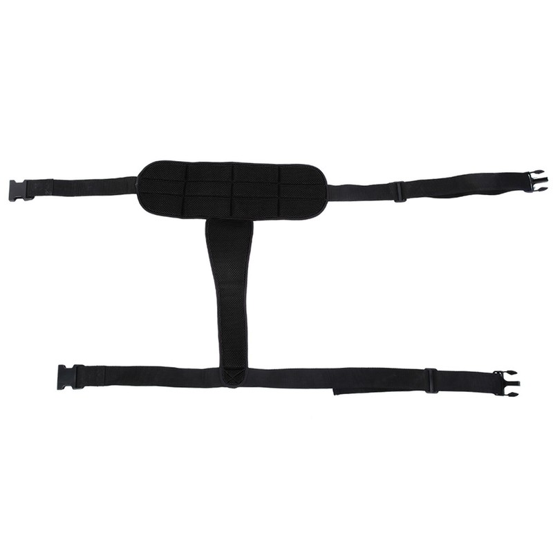Wheelchair Safety Belt Restraint Harness Protective Adjustable Strap for PatientsBlack