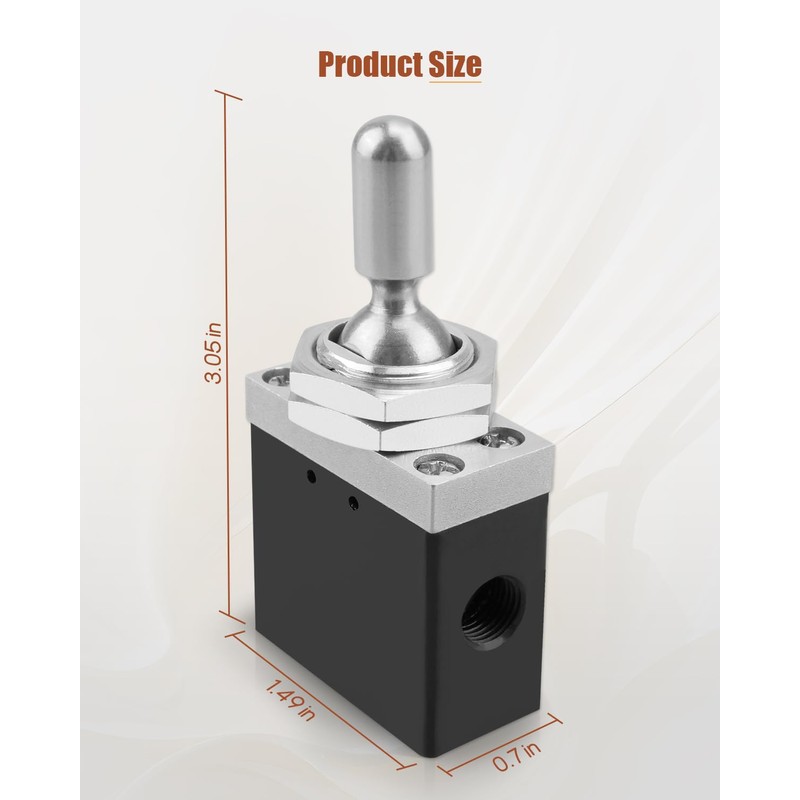BAV020TD Neutral Lockout Toggle 3-Position Detented Valve Only, Fits For