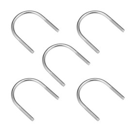 sourcing map Pack of 5 U-bolt M6 304 stainless steel U-screw fasteners for 38 mm pipe diameter