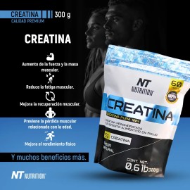 Creatina Monohidratada Premium 100 Servs 500 G Nt Nutrition Sabor Natural