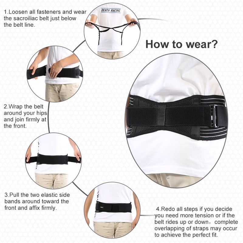 Sacroiliac Hip Belt That Alleviate Sciatic, Pelvic, Lower Back and