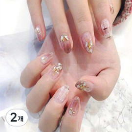 Item Shop Gel Nail Stickers, 2 Pieces, Expression TR001 / 잇템샵 젤네일스티커, 2개, 표현 TR001