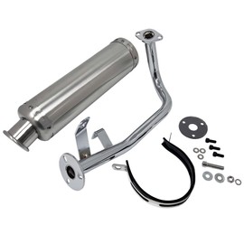 MYK Exhaust Muffler System for GY6 50cc/80cc 4 Stroke Scooters with a 10" Rear Rim