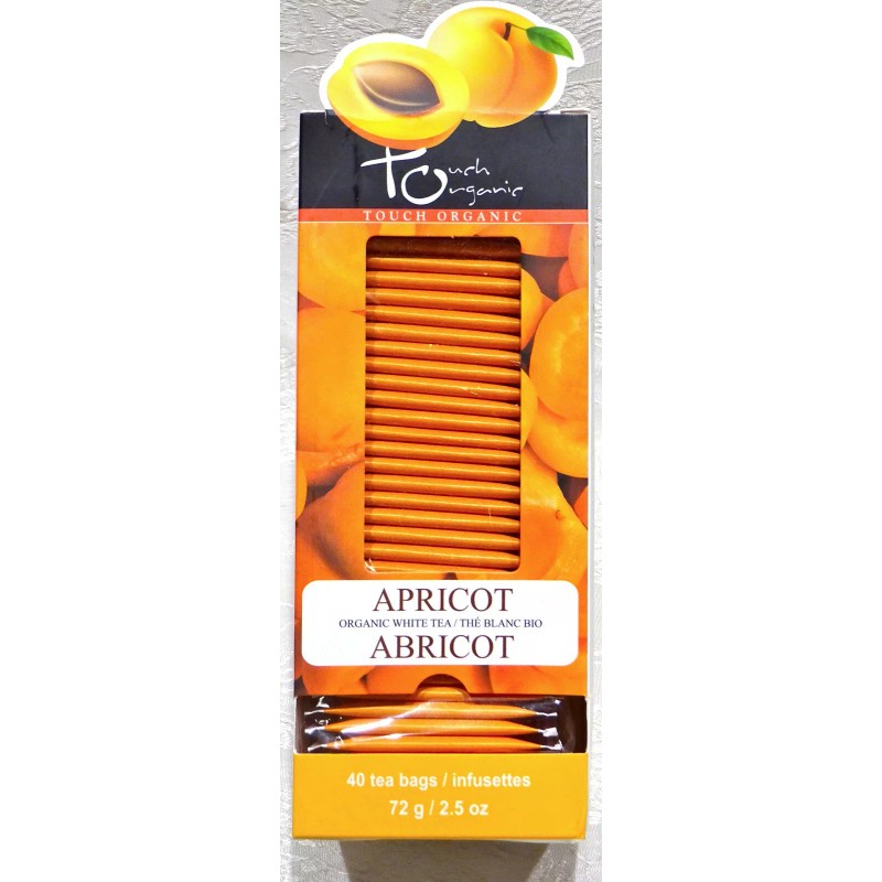 Touch Organic APRICOT WHITE Tea Bags, 40 Bags, 2.5 oz