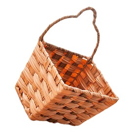 MAGICLULU Wall Mounted Woven Storage Basket Narrow Organizer for Bathroom and Kitchen Hanging Basket Pastoral Design Stylish Wall Decor for Home Use