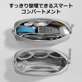 tomtoc Gadget Pouch, Small Travel Pouch, Gadget Case, Small Item, Bag-in-Bag, PC Peripheral Accessories, Cable SD Card, Earphone Storage, For Work or School Commutes, Business Trips, Outings, Office,