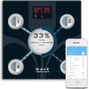 Wave Medical Advanced Bluetooth BMI Body Fat Fitness Digital Bathroom Scale with Smartphone App Smart Digital Body Composition Analyzer, Smart Scale for Home