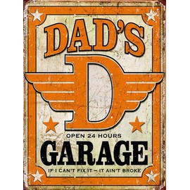 Shawprint Limited Dads Garage Metal Tin Wall Art Novelty Gift 10” x 8” 97M