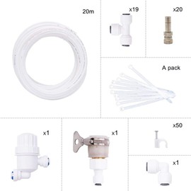 NUZAMAS 20M Watering System, Outdoor Misting Cooling. Sprinkler, Spray Nozzles, Drippers, Adapter, Hose Drip Irrigation, Misters, Garden Lawn Watering