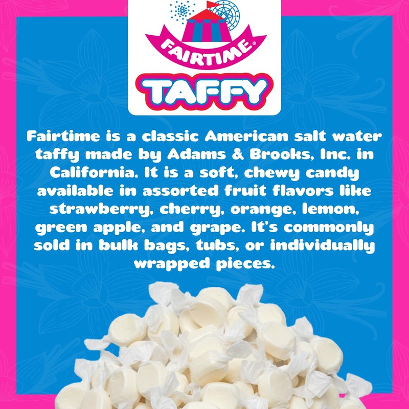 Fairtime White Vanilla Taffy, 3 Pound Bag (Pack of 1)