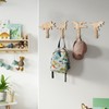 Kathfly 4 Pcs Dinosaur Coat Hooks Dinosaur Wooden Clothing Hanger