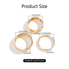 TTPSRY Armband für Damen 3 Stück Armbandset Stapelbar Gold Silber Armbänder Armband-Set Schmuck Personalisiertes Geschenke Party für Mädchen Frauen Ehefrau Tochter (Gold)