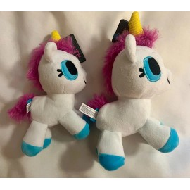Barkbox Bark Box Dog Toys BOB the BARKING UNICORN 2023 Crinkle Squeaky & Long Hair - Large