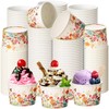 Zhehao 60 Pcs Wildflower Ice Cream Paper Cups 9 oz