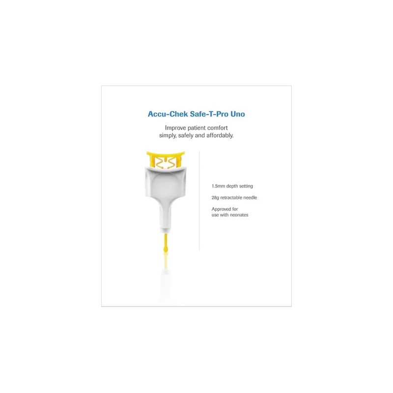 Lancetas Safe-t-pro Uno Accu-chek 200 Unidades Color Blanco