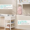 BOLUO White Kids Desk and Chair Set for 6-12 Year