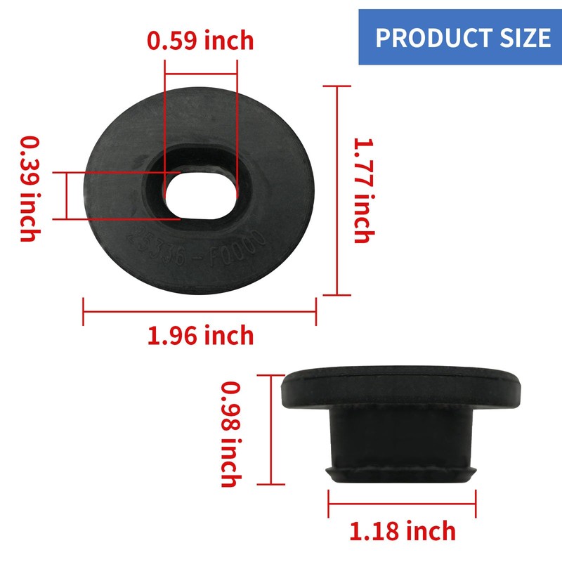 2 Pack Radiator Lower Insulator Mount Bushing Replacement for Hyundai