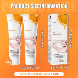 VEQENIFY White Cream Underarm 2 Stück Aufhellungscreme Feuchtigkeitscreme Bodylotion Feuchtigkeitscreme Körperpflege Bodylotion Damen körpercreme Körpercreme für Geschmeidige für Achselhöhlen Ellbogen