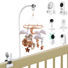 oioaahkeo Universal Baby Monitor Mount for Crib, Gooseneck Spiral Hanging Toy Holder