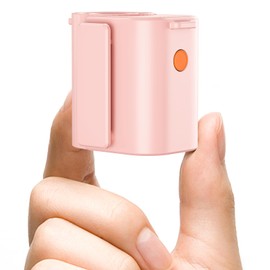 Qtitis Pocket Size High-Speed （18,500 RPM） Portable Turbo fan，5-Speed Strong Cooling Airflow Mini Waist Fan, Ultra-light Hands-free Wearable Belt Fan for Jobsite，Outdoor, Traveling, Camping-Pink