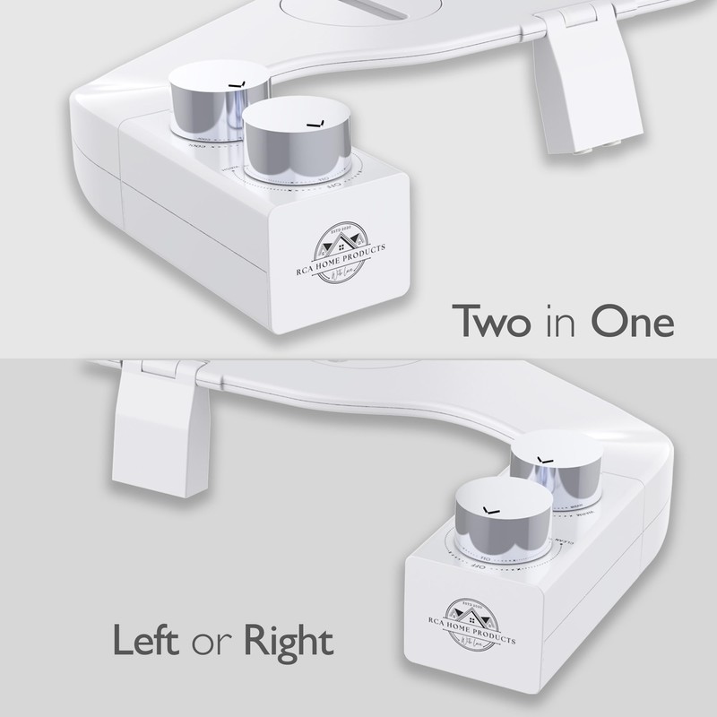 BIDETbidet Left/Right Reversible WARM WATER Ultra-Slim Bidet Attachment with Temperature