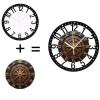Luxury Design 25cm Circular Iron Clock Silent Operationsheet size: 10