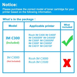 LCL IM C300 IMC300 IM C400 IMC400 Toner Cartridge Replacement for Ricoh 842378 842379 842380 842381 for Ricoh IM C400F IM C400SRF IM C400SF IM C300SRF IM C300F IM C300SF C401F C401SF Printer (KCMY)