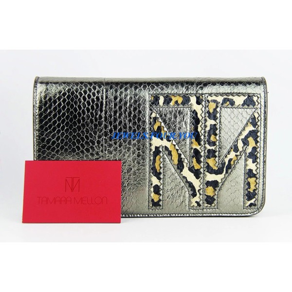 TAMARA MELLON CHIEF DESIGNER JIMMY CHOO TM ENJOY WATERSNAKE CLUTCH