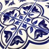 Tool Bench Hardware 3D Blue White Floral Peel Stick Vinyl