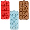 Set of 3 Holiday Christmas Shaped Silicone Ice Cube Soap