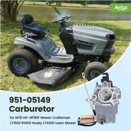 Aylux 951-05149 Carburetor with Air Filter for MTD HY-4P90F Mower Craftsman LT1500 R1000 Husky LT4200 Lawn Mower 4P90HUA 4P90HUB 4P90HUC 420cc 4P90JUC 4P90JUE Engine