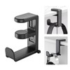 Headphone Hook，Under Desk Headphone Holder，PC Gaming Headset Holder，with 360 Degree