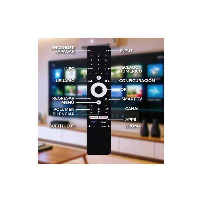 CONTROL EXPERT Control Remoto Compatible con Sansui Smart TV 4K