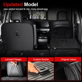 HOUCLEMIC Second Row Backrest Mats Compatible with 2020-2025 Kia Telluride Accessories 7 Seater, All Weather TPE Back Seat Protector Replacement for 2024 2025 Kia Telluride EX SX Accessories