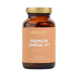 natu.care Premium Omega 3 Capsules High Dose - 750 mg Fish Oil with EPA 500 mg & DHA 250 mg Fatty Acids, 60 Softgels - Laboratory Tested Triglyceride Form